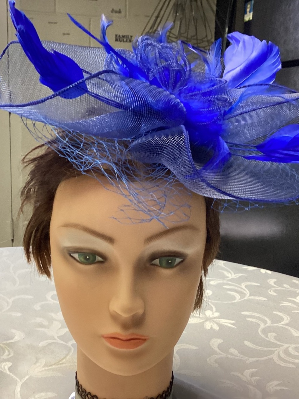 DERBY WEDDING‎ TEA  ROYAL BLUE  FASCINATOR HAT💙💙💙💙